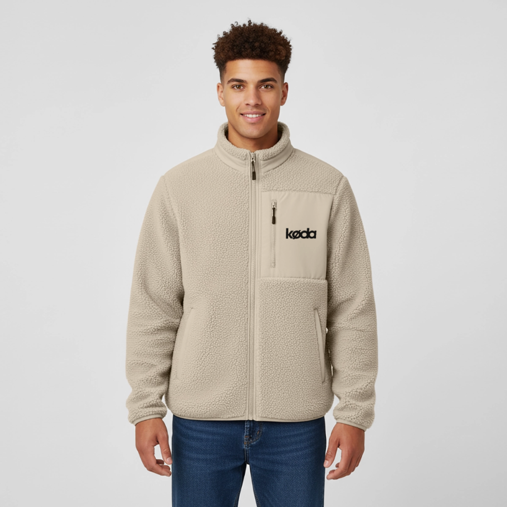 køda - RELAXED FIT Sherpajacke - Beige