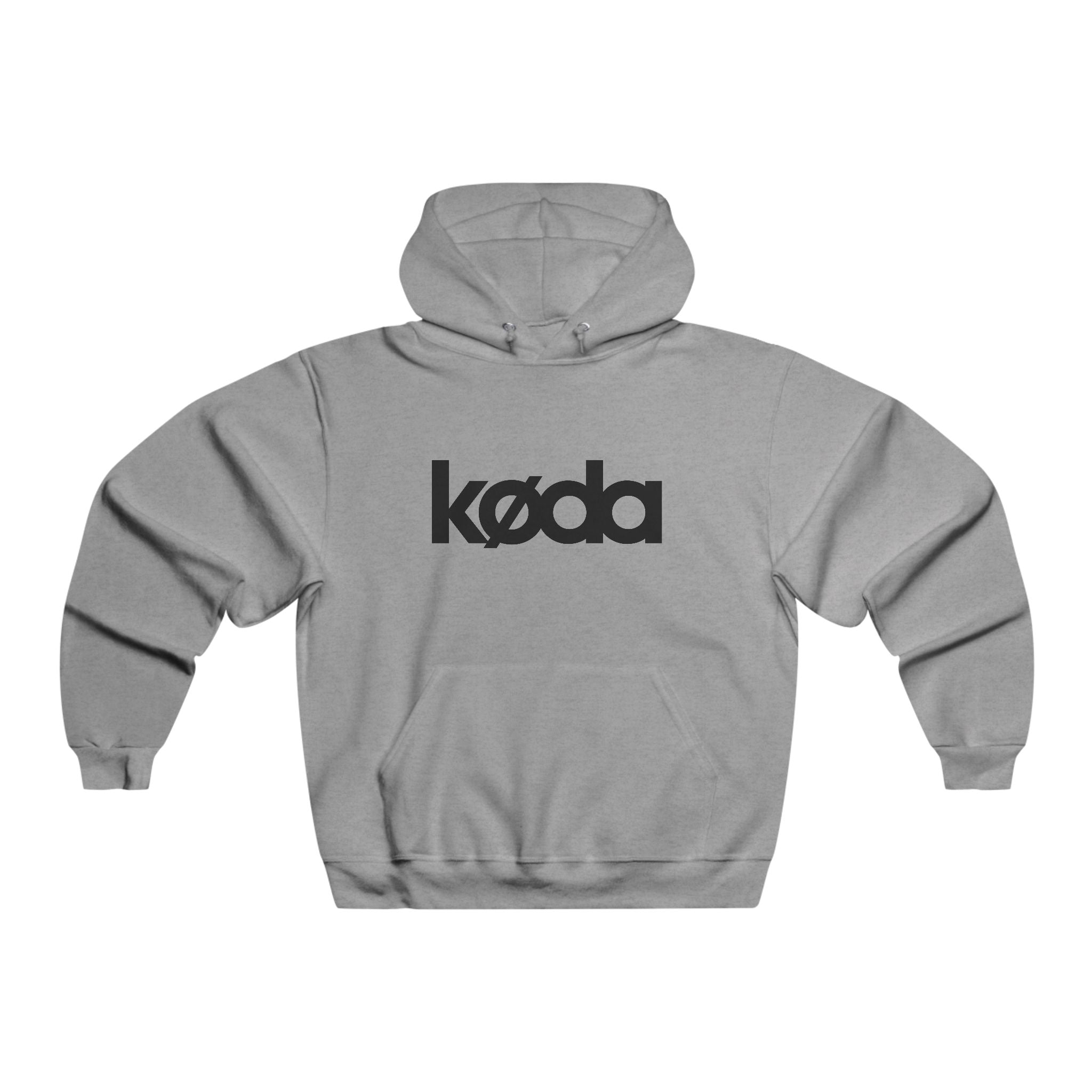 koda basic big logo hoodie grey