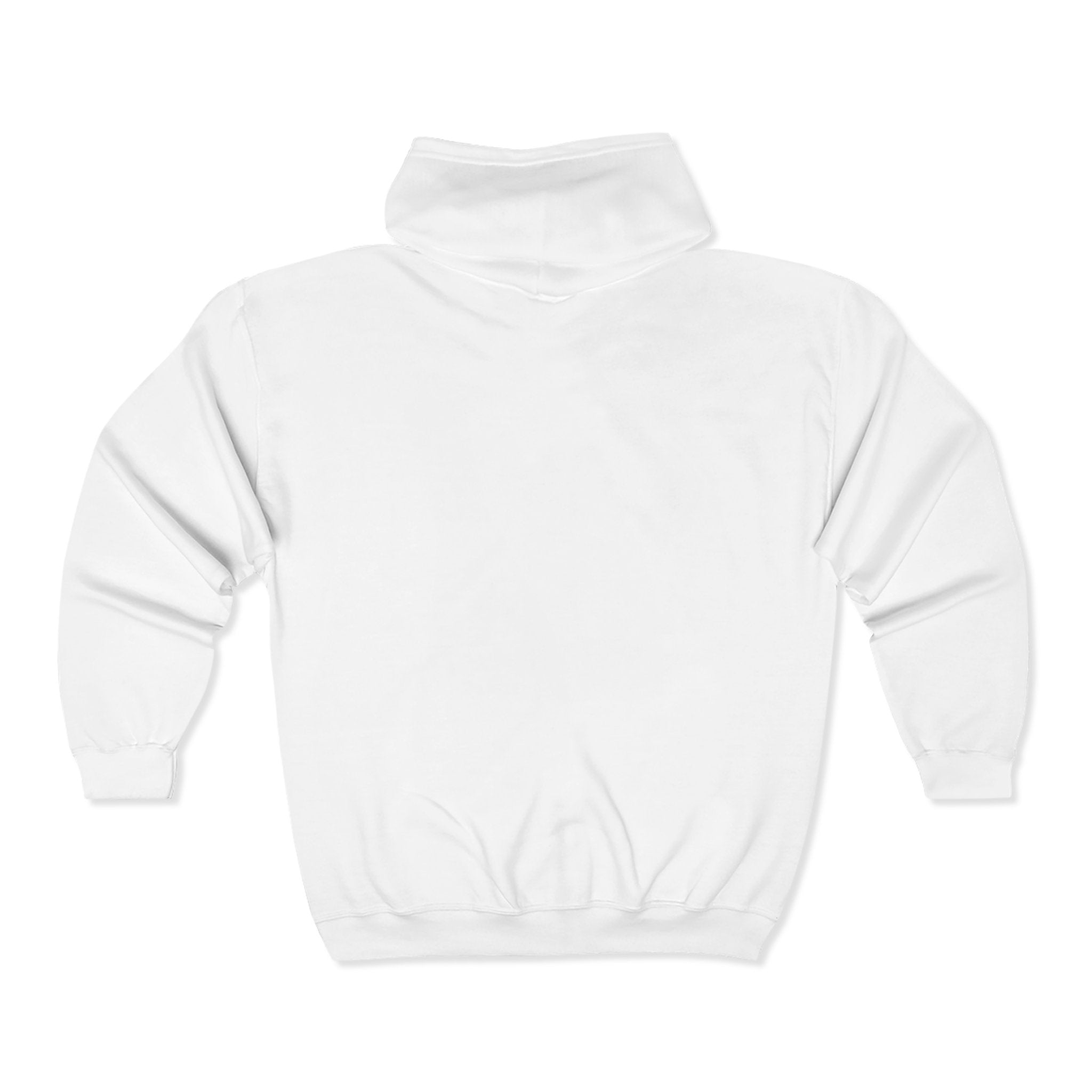 koda basic logo zip hoodie white back