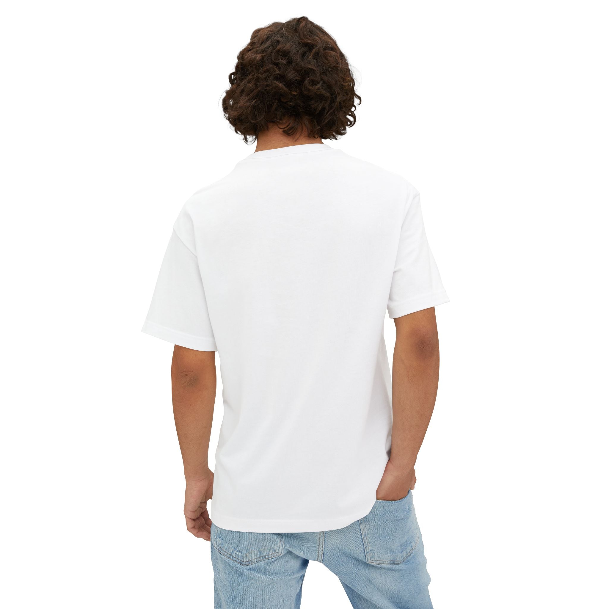 koda basic oversized small logo tee white back