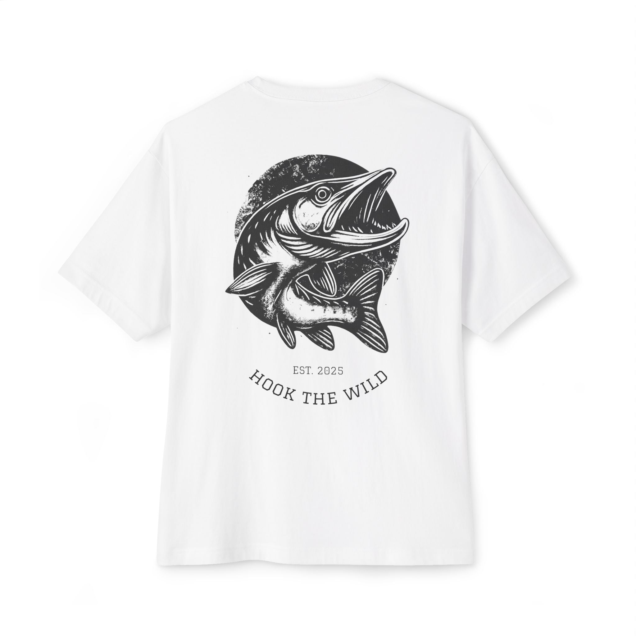 koda pike oversized small logo tee white back