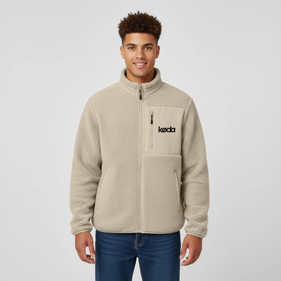 køda - RELAXED FIT Sherpajacke - Beige