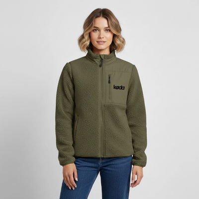 køda - RELAXED FIT Sherpajacke - Khaki