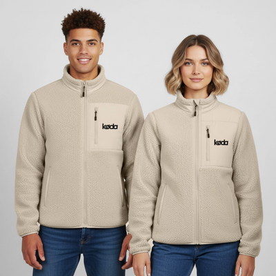 køda - RELAXED FIT Sherpajacke - Beige