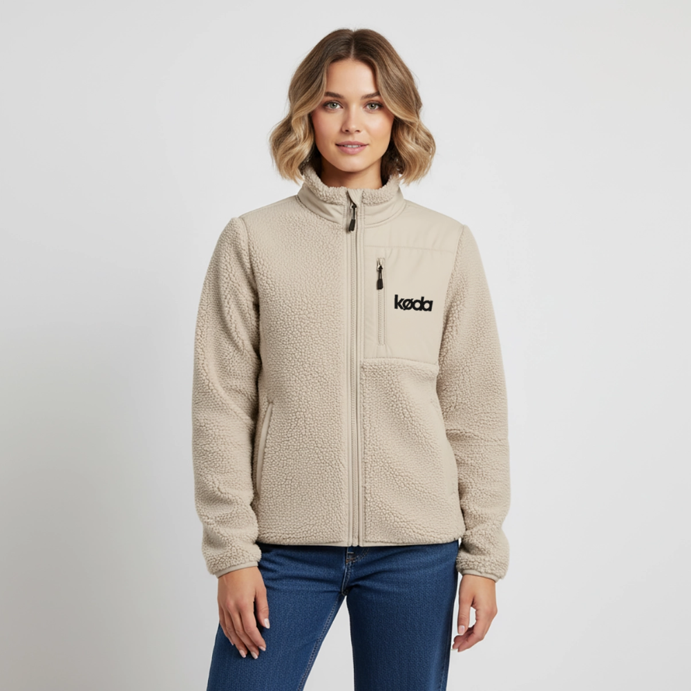 køda - RELAXED FIT Sherpajacke - Beige