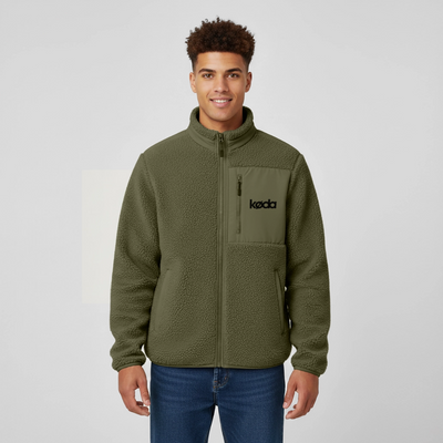 køda - RELAXED FIT Sherpajacke - Khaki