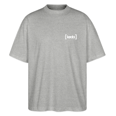 køda - Basic Oversized Logo Tee - Grau meliert