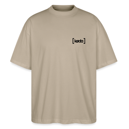 køda - Basic Oversized Logo Tee - Steingrau