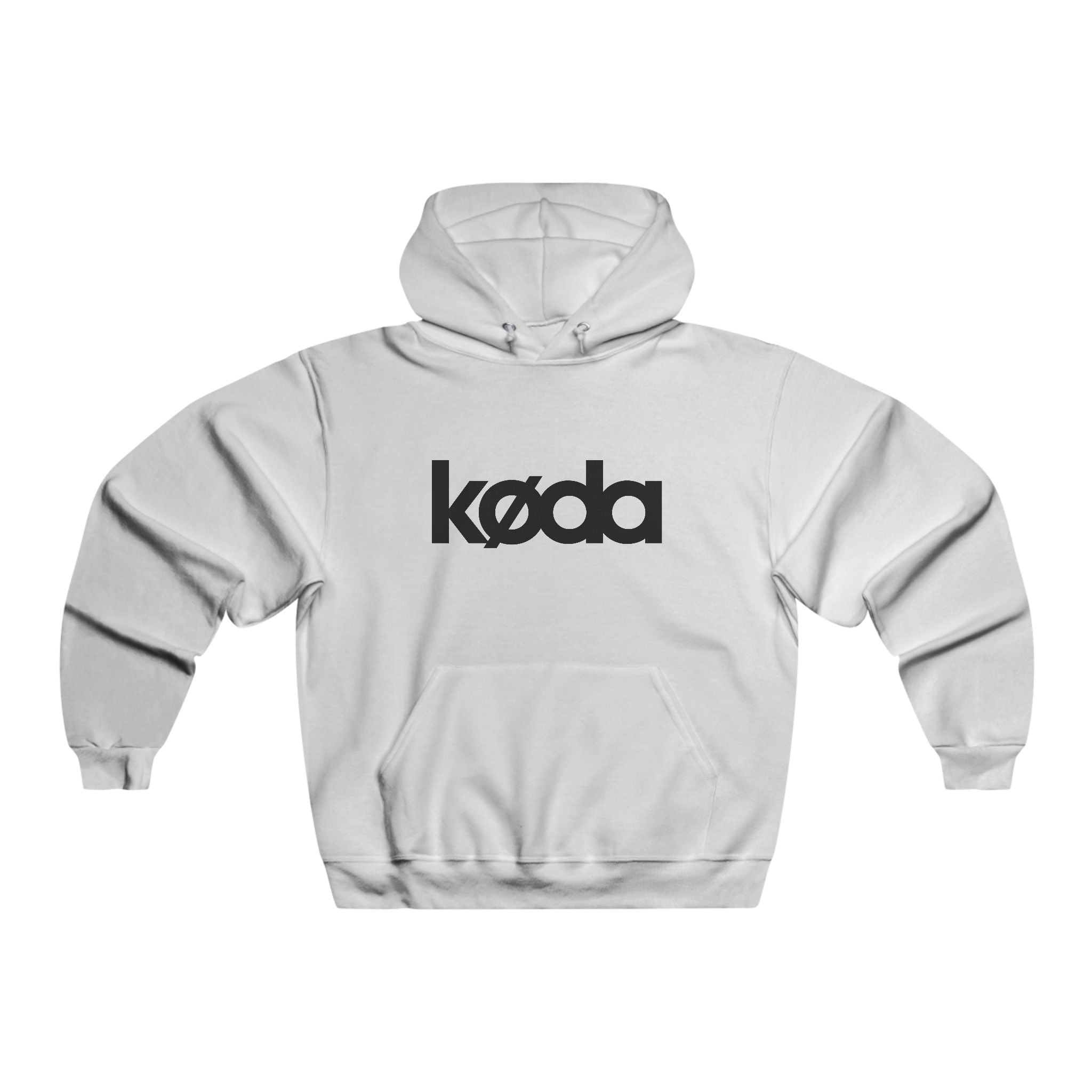 koda basic big logo hoodie white