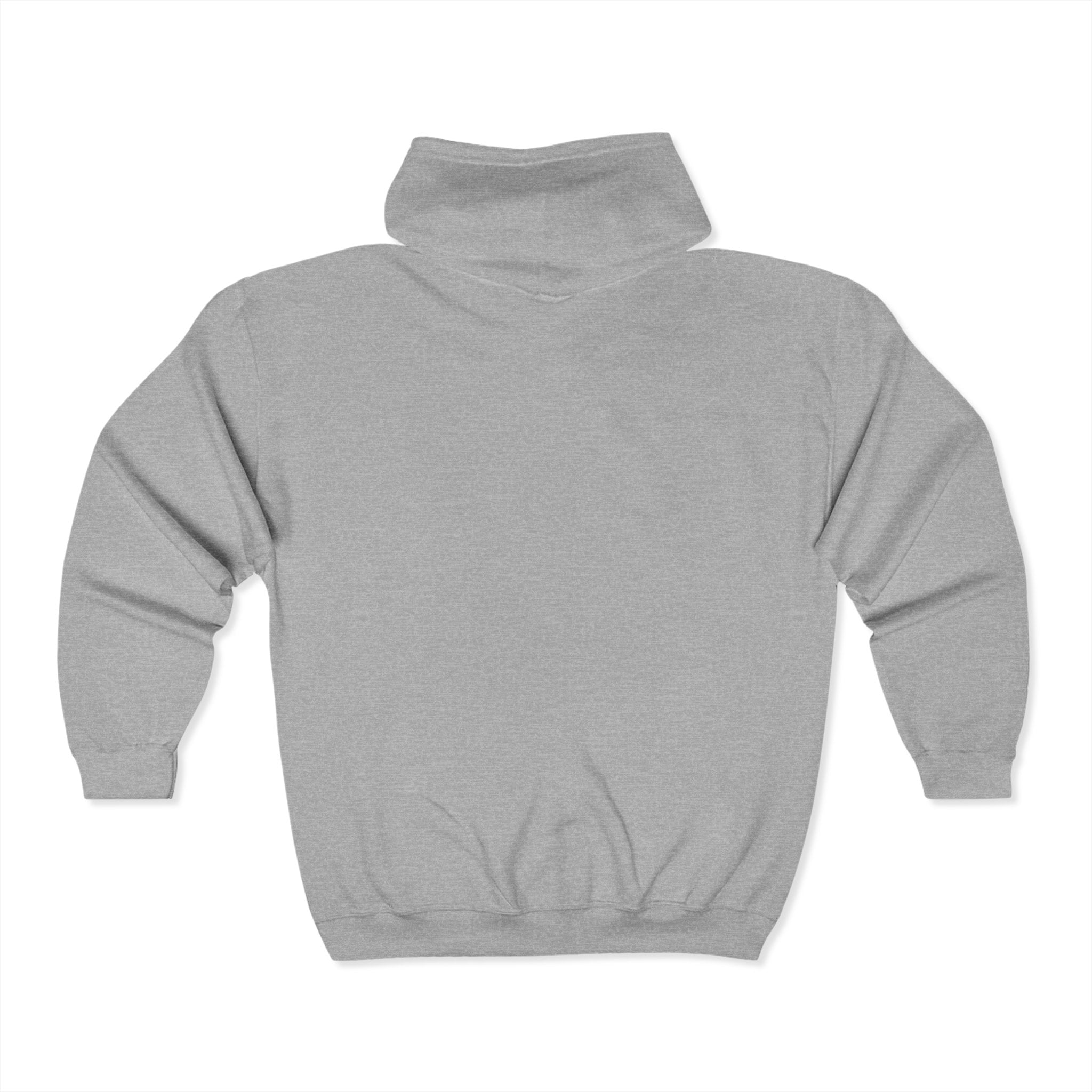 koda basic logo zip hoodie grey back