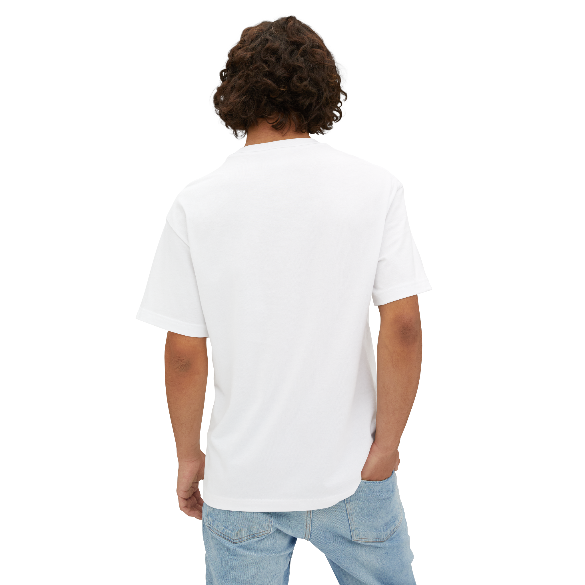 koda basic oversized big logo tee white back