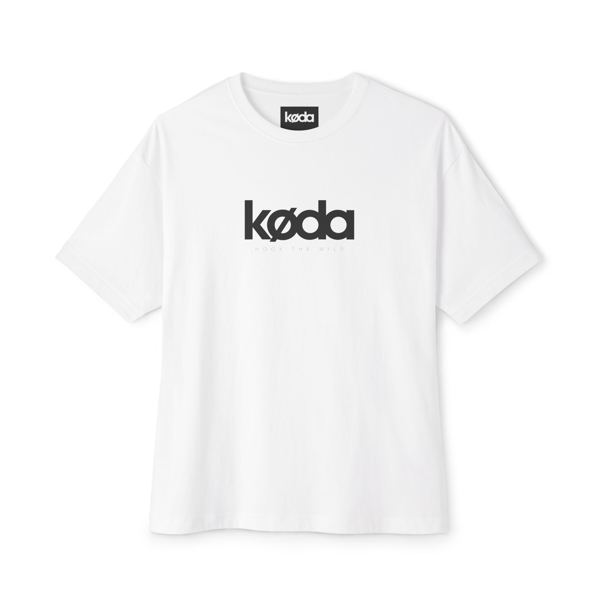 koda pike oversized small logo tee white