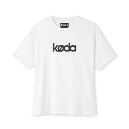 koda pike oversized small logo tee white